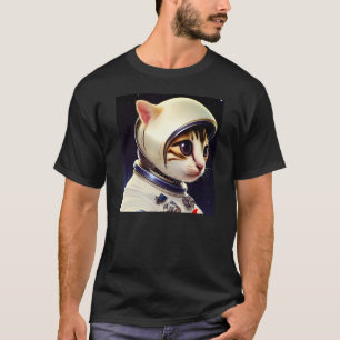 Süße Katze mit Astronautenhelm für Katze & Felis T-Shirt