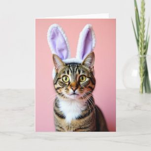 Süße Katze Mit Hasenohren Karte