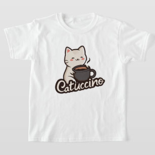 Süße Katze mit Kaffee – Catuccino T-Shirt