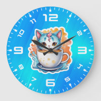 Süße Katze mit Kaffeetasse Cartoon-Design-94678
