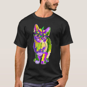 Süße Katze mit Karnevalsmaske Mardi Gras Katze T-Shirt