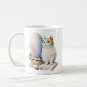 Süße Katze Osterei Frohe Ostern, Osterkatze Kaffeetasse