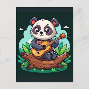 Süße Katze Panda Tier Vektor Liebe Monate Illustr Feiertagspostkarte