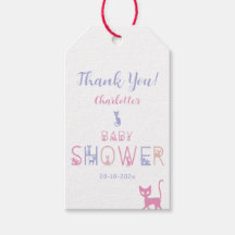 Süße Katze Pastellfarbe Baby Shower