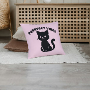 Süße Katze Perfekte Vibes Kissen