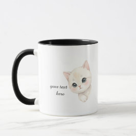 Süße Katze Personalisierter Text Tasse
