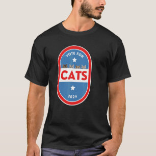 Süße Katze Politische Wahl Tiere Parodie 2024 T-Shirt