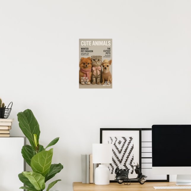 süße Katze Poster (Heimbüro)