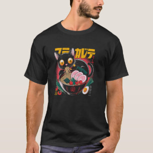 Süße Katze & Ramen-Nudeln Katzen-Witz Kawaii-Katze T-Shirt