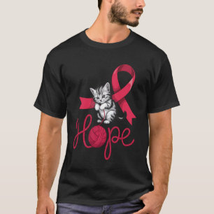 Süße Katze Roter Blutkrebs-Bewusstsein Langarm T-Shirt