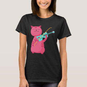 Süße Katze spielt Geige T-Shirt