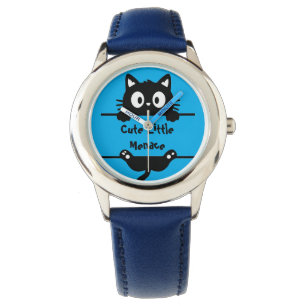 Süße Katze, süße kleine Bedrohung, lustige Katze b Armbanduhr