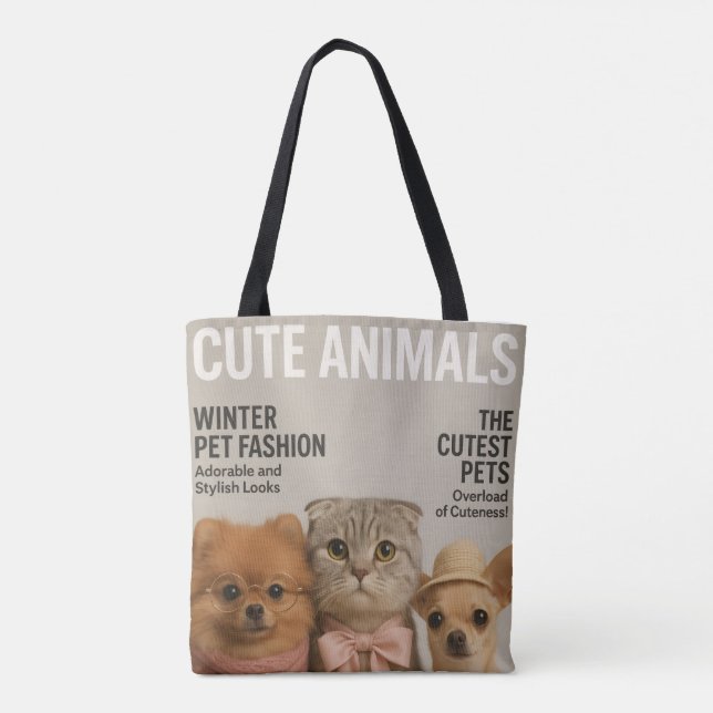 süße Katze Tasche (Rückseite)
