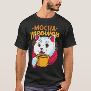 Süße Katze trinkt Kaffee Zitat Trinkende Katze Kit T-Shirt