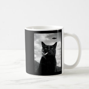 Süße Katze Ufo Meme Selfie Alien Kaffeetasse