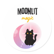 süße Katze und Mond