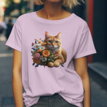 Süße Katze und Wildblumen
