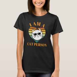 Süße Katze Vintage Ich bin eine Katzenperson T-Shirt