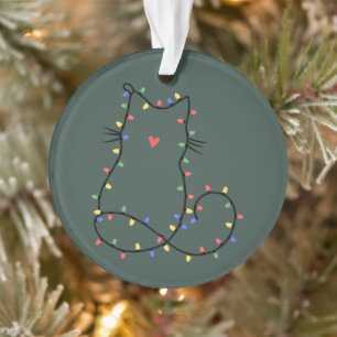 Süße Katze Weihnachten Katzenmutter Lustiges Xmas  Ornament