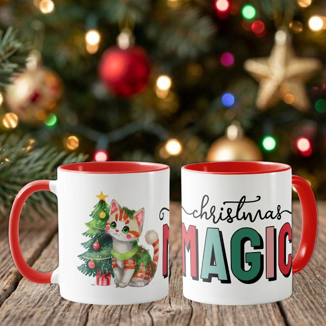 Süße Katze Weihnachtszauber Tasse (Von Creator hochgeladen)