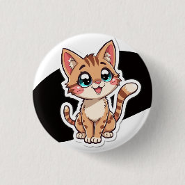 Süße Katzen-Anstecknadel Button