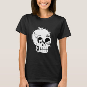 Süße Katzen auf Totenkopf T-Shirt