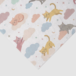 Süße Katzen auf Wolken Seidenpapier