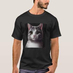 süße Katzen Augen Kopf & Gesicht für Katzenliebhab T-Shirt
