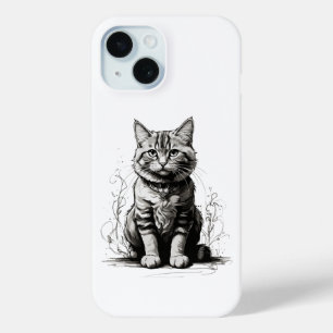 Süße Katzen-Bleistiftskizze Case-Mate iPhone Hülle