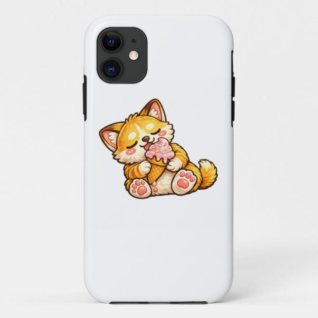 Süße Katzen Eiscreme Case-Mate iPhone Hülle (Rückseite)