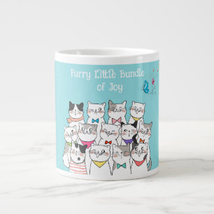 Süße Katzen, flauschiges kleines Bündel der Freude Jumbo-Tasse