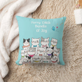 Süße Katzen, flauschiges kleines Bündel Freude, Mo Kissen