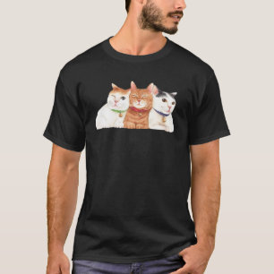 Süße Katzen Freunde Spaß Drei Tres Amigos T-Shirt