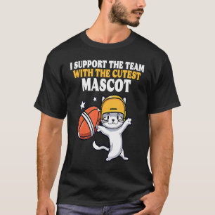 Süße Katzen-Fußball-Fans-Maskottchen-Teams-Fußball T-Shirt