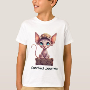 Süße Katzen-Gepäckanhänger-Geschenk für Katzenlieb T-Shirt