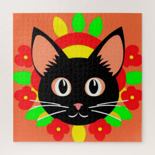 Süße Katzen-Gesicht lebendige Illustration