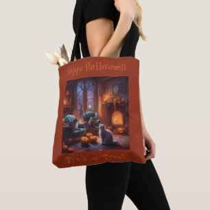 Süße Katzen Halloween zu Hause Trick-or-Treat Tasche