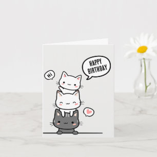 Süße Katzen herzlichen Glückwunsch Karte