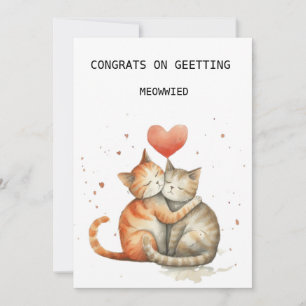 Süße Katzen Hochzeitskarte Feiertagskarte