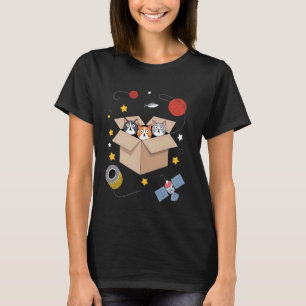 Süße Katzen im Weltraum Lustiger Ironischer Katzen T-Shirt