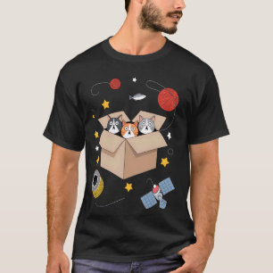 Süße Katzen im Weltraum Lustiger Ironischer Katzen T-Shirt