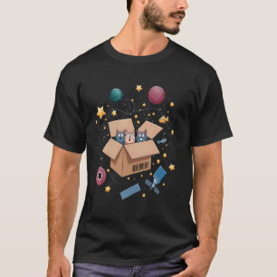 Süße Katzen im Weltraum Lustiger Ironischer Katzen T-Shirt