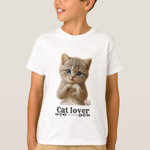Süße Katzen-Kinder-T-Shirt Katzenliebhaber-Shirt T-Shirt