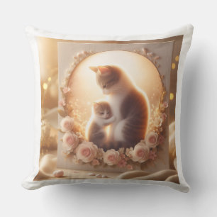 Süße Katzen-Mama-Wurfkissen – Muttertagsgeschenk Kissen