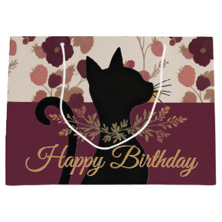 Süße Katzen-Silhouette Große Geschenktüte