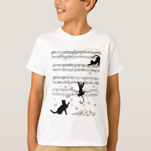 Süße Katzen spielen mit Noten Musiklehrer Musik S T-Shirt