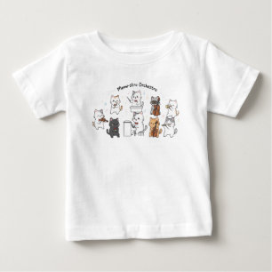 Süße Katzen-Symphonie-Band Baby T-shirt