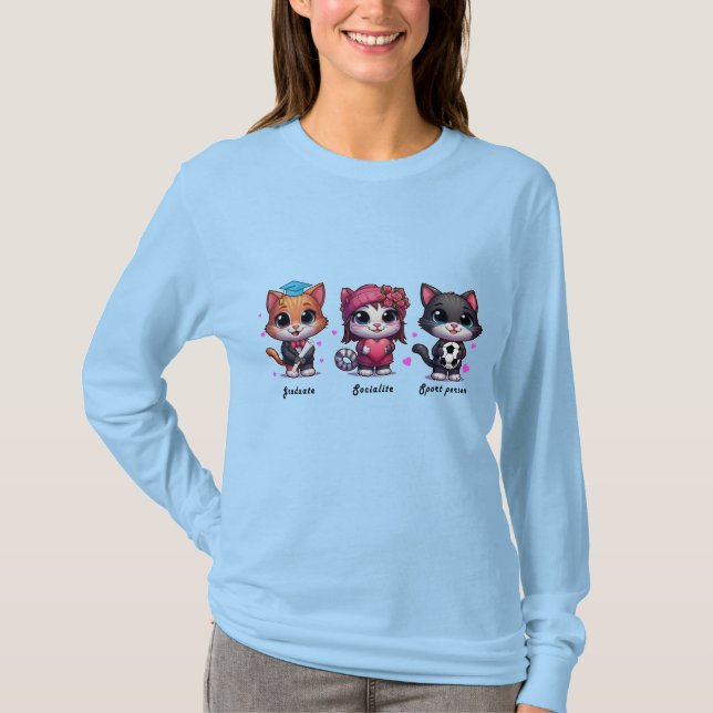 süße Katzen T-Shirt (Vorderseite)