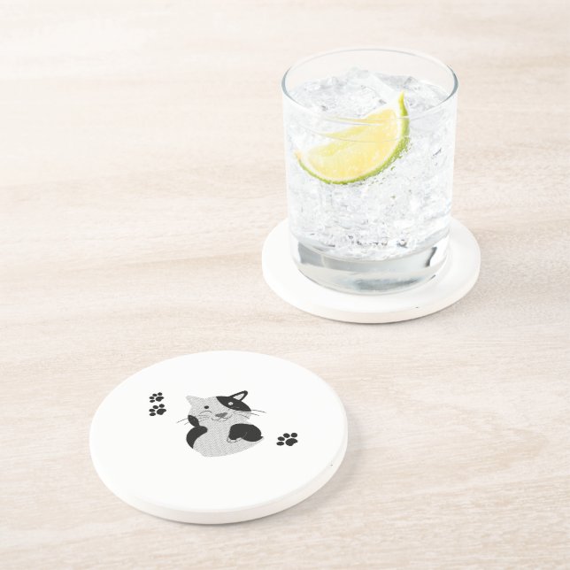 Süße Katzen-Tasse Getränkeuntersetzer (Seite)