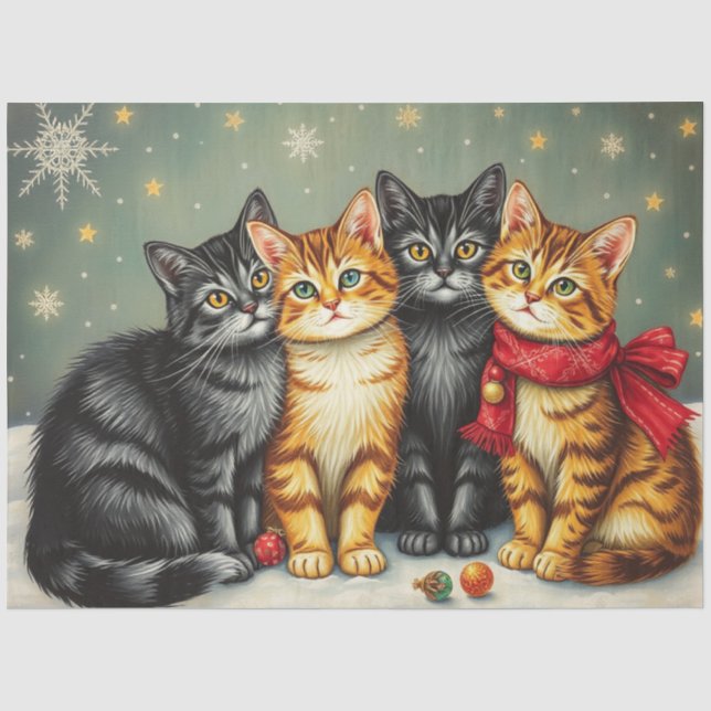 Süße Katzen-Tissue-Papier Seidenpapier (Vorderseite)